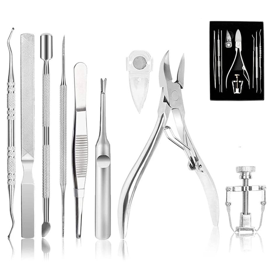 Ingrown Toenail Tool Kit Professional Toe Nail Clipper Set Stainless Steel 7 Pcs
