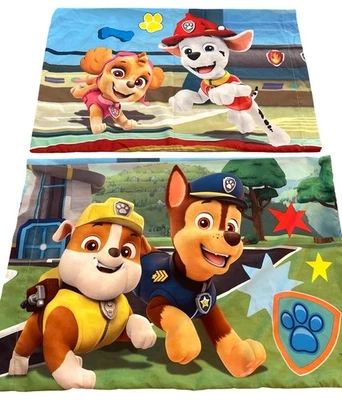 Juego de 3 fundas de almohada planas dobles azul Nickelodeon Paw Patrol para niños ropa de cama Foto 1 de 4