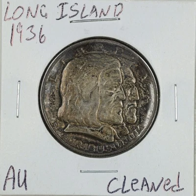 1936 50C Long Island Commemorative Half Dollar with AU Detail Cleaned #04161 - Image 1 of 2