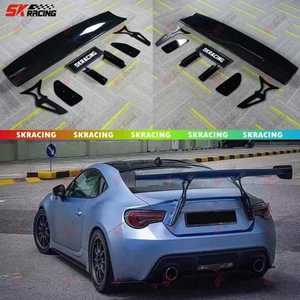 Glossy Black/Carbon Fiber Rear Spoiler Wing Fits Toyota 86 Subaru BRZ 2013-2020 - Picture 1 of 30