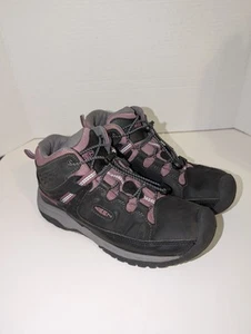 Keen Youth Kids Girls Size 4 Targhee Mid Waterproof Boot 1020131 Raven/Tulipwood - Picture 1 of 11