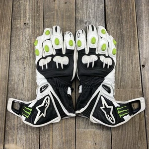 ALPINESTARS Moto GP-M Monster Energy Motorcycle Leather Racing Gloves Mens XXL - Picture 1 of 16