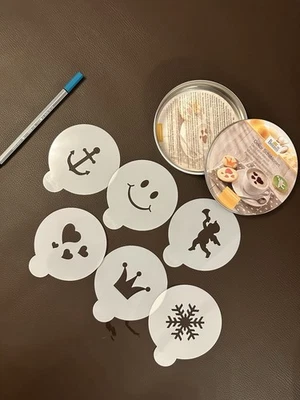 Birkmann Dekor-Schablonen Herz Krone Schneeflocke Anker Smiley Engel - Bild 1 von 3