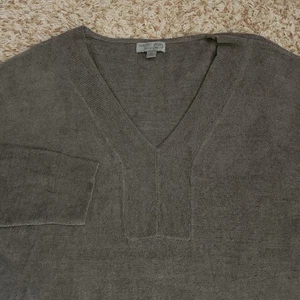 Suéter gris manga larga cuello en V 2XL Barefoot Dreams Cozychic Ultra Lite para mujer - Imagen 1 de 6