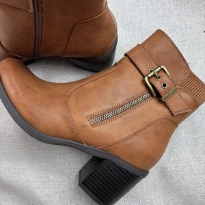 White Mountain Damen braun dunkelbraun Dessert Reißverschluss Booties Schuhgröße 6 - Bild 1 von 12