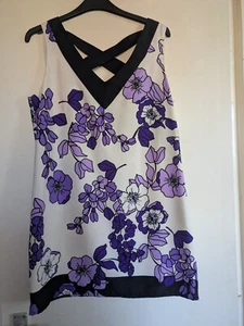 New Gorgeous Roman Cream & Purple Dress - Picture 1 of 7
