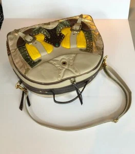 Unique Vintage Travel Zip Handbag Real Leather High Quality - Picture 1 of 12