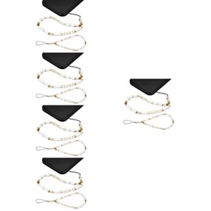  Set of 5 Handyriemen Perlenbesetztes Telefonarmband Telefon-Charm-Perlen - Zdjęcie 1 z 12