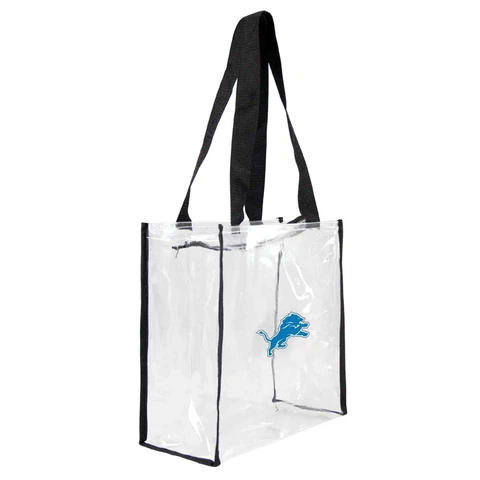 DETROIT LIONS NFL CLEAR SQUARE STADIUM APPROVED ZIPPER TOTE BAG FREE SHIP Cover