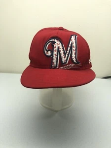 Milwaukee Brewers New Era Authentic OnField 4th of July eng anliegende Mütze 59fifty 7 5/8 - Bild 1 von 7