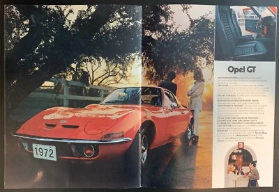 Opel GT 1972 original, cupé (1900) sedán y vagón folleto de ventas... ¡20 páginas! Foto 1 de 4