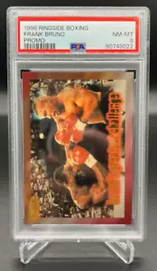 1996 Ringside Boxing Frank Bruno w/ Mike Tyson Promo Rookie Card PSA 8 NM-MINT - Picture 1 of 2