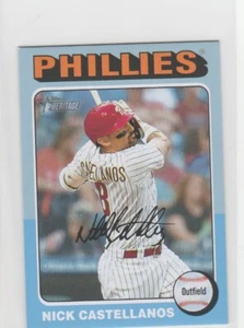 2024 Topps Heritage Mini Blue Border 18/25 #270 Nick Castellanos Phillies - Picture 1 of 1