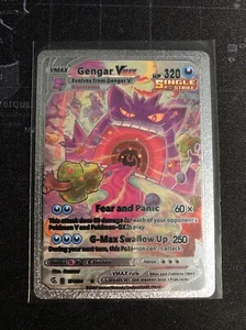 Gengar Vmax Rare Silver Fan Art Pokemon Card - Picture 1 of 3