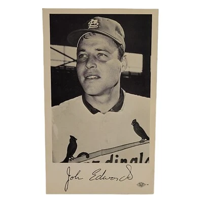 1968 JOHN EDWARDS St. Louis Cardinals Team Issue Postcard Photo - Image 1 of 3