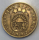 Latvia 1992 20 Santimu Brass Coin