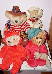 Lot of 4 Bears New With Tags: Brass Button, 2 Gallerie teddy bears & Boyds