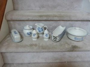 Lot of Pfaltzgraff Yorktowne Salt Pepper Sugar Creamer Butter Corn Cob Bowl - Picture 1 of 7