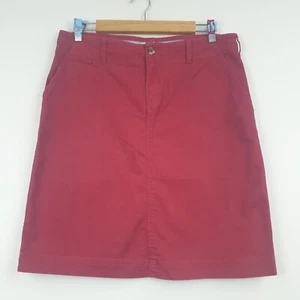 White Stuff Skirt Womens UK 12 Red Denim A-Line Pockets Short Casual Weekend - Picture 1 of 15