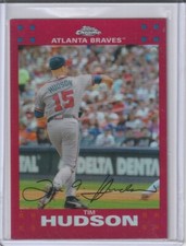 Tim Hudson Atlanta Braves 2007 Topps Chrome Red Refractor #'d 63/99 # 139