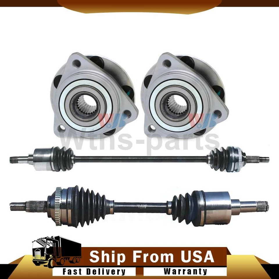 4X KIT DE COJINETE DE RUEDA EJES EJES JUNTAS CV DELANTERAS SE ADAPTA A DODGE STRATUS 2001-2006 Foto 1 de 4