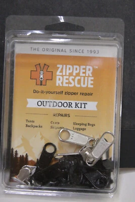 Zipper Rescue Outdoor Kit Assorted YKK Metal Replacement Slider Pulls Stops NEW - Image 1 of 3