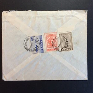 BroadviewStamps Greece air mail cover #496, 513, 515. - Picture 1 of 2