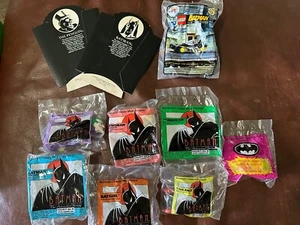Vintage 90er Konvolut 9 McDonald’s Happy Meal Batman Spielzeug mit zwei Bratpaketen - Bild 1 von 16