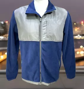 Magellan Mens Size M Blue Gray 2 Tone Full Zip Knit Fleece Lined Sweater Jacket - Picture 1 of 11