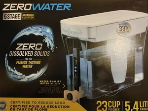 ✅ ZeroWater ZD-018 23 Cup Pitcher 5.4 Liter 5 Stage Filtration System NEW NIB - Picture 1 of 5