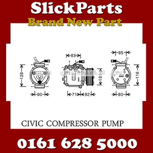 HONDA CIVIC COMPRESSOR PUMP 2000>2005 1.4/1.6/1.7 *NEW* *MATCH PART NUMBER* - Imagen 1 de 3