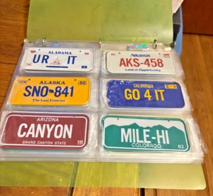 Complete set of 1982 mini metal state license tags:all 50 states in wrapper - Picture 1 of 9