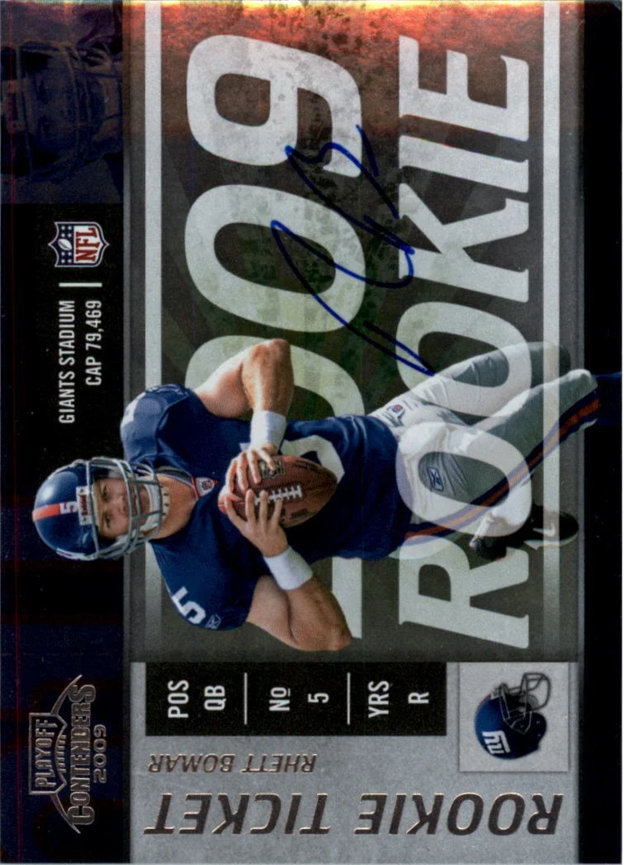 2009 Playoff Contenders #132 Rhett Bomar RC Auto GIANTS Rookie Ticket - NM-MT - Image 1 of 1