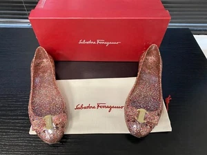 Ferragamo Jelly multi color glitter rubber ballerinas Size 5.5 US - Picture 1 of 7