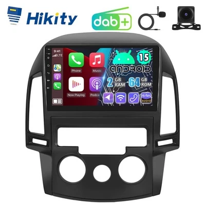 DAB+ 64GB Android15 CarPlay Autoradio Für Hyundai i30 2006-2011 GPS Navi Kamera - Bild 1 von 4