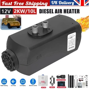 Diesel Air Heater 12V 2KW 10L LCD Display for Bus RV Caravan Motorhome Indoor - Picture 1 of 11