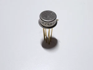 LM748CH LM748C NSC Operational Amplifier IC OpAmp 8-Pin Gold Metal Can - Picture 1 of 5