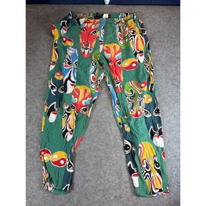 Vintage 90s Jams World Colorful Mask Pants Women Medium Festival Boho Lounge AOP - Picture 1 of 6