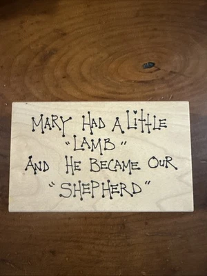 Sello de goma Judith Mary tuvo un corderito y se convirtió en nuestro pastor N29 Foto 1 de 4