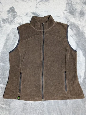 Chaleco polar para mujer Eddie Bauer Polartec XL marrón con cremallera Foto 1 de 2