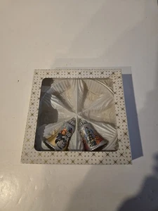 2 Vintage West Germany Bells Christmas Ornaments, Glitter, Orig. Box - Picture 1 of 11