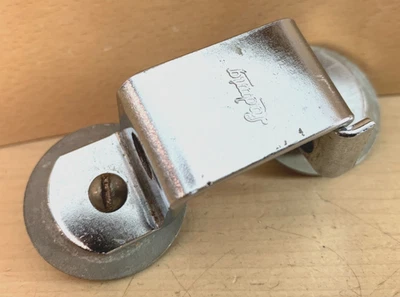 LUDWIG 60s Vtg Push-Button Floor Tom Leg Mount Holder Bracket Part w Script Logo - Image 1 of 4