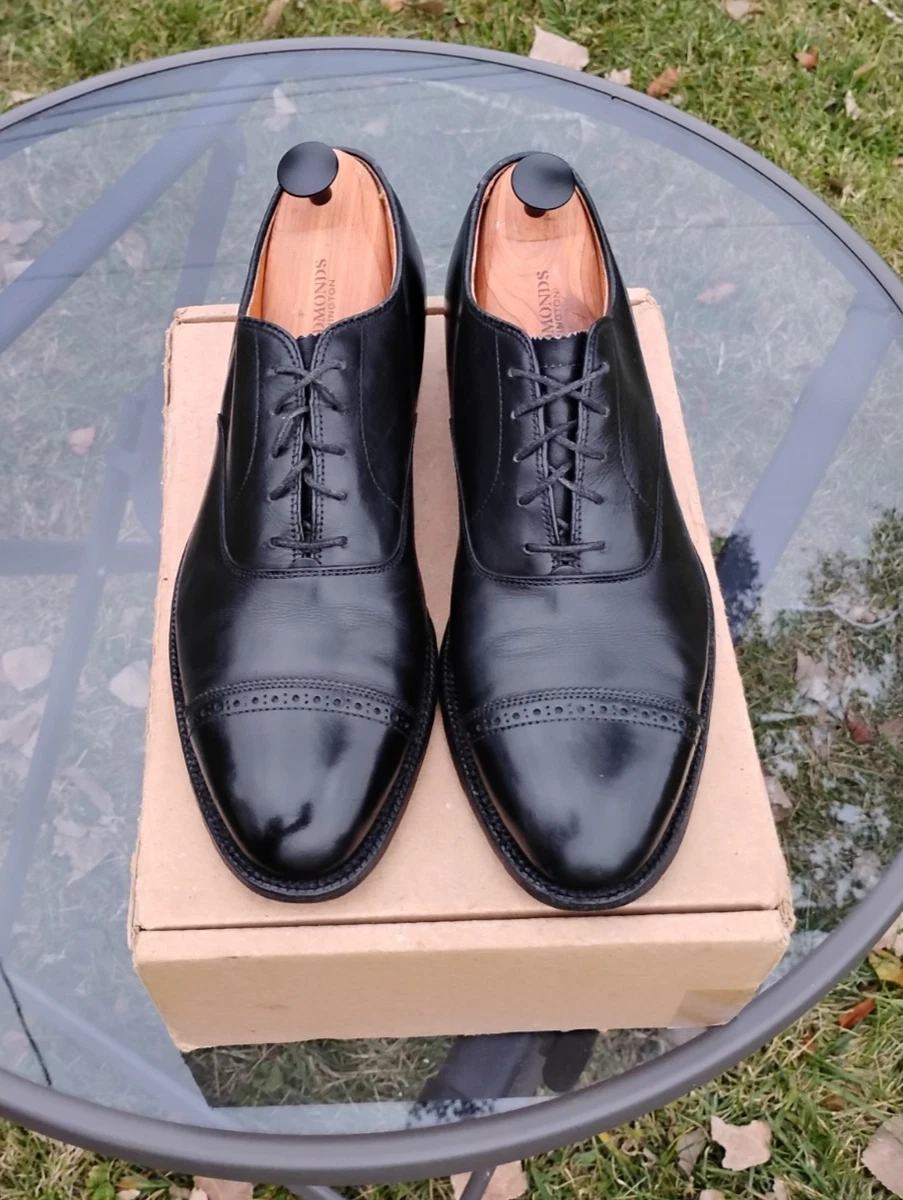 靴 Alden 901 Black Punched Cap dress shoes Alden 901 Black Punched