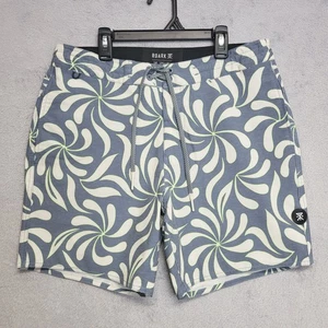 Roark Short Mens 31 Geometric The Chiller 17" Boardshorts Linerless Drawstring - Picture 1 of 12