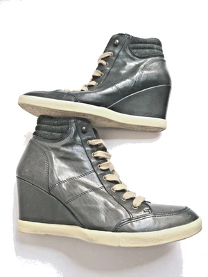 Botines Miz Mooz "Angie" Cuña Encaje Cuero Talla 40/US 9.5-10 Verde Jade Foto 1 de 4