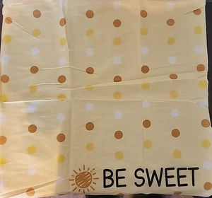 18" x 18" Decorative Pillow Case "Be Sweet" Yellow NEW - Picture 1 of 2