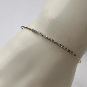 Designer Signed 480PM Gold Silver Platinum 38 Diamond Lobster Claw Bracelet  - Picture 1 of 9