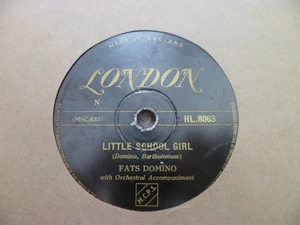 FATS DOMINO: LITTLE SCHOOL GIRL 1954 GOLD LONDON 78RPM VG+ RARE ROCK & ROLL - Picture 1 of 3
