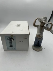 Lladro NAO Figur 00162 My Charming Cowboy Boy in Hut neuwertig in Box - Bild 1 von 12