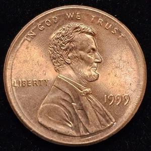 1999 Broad Struck Lincoln Memorial Cent MINT ERROR BROADSTRUCK - Picture 1 of 2
